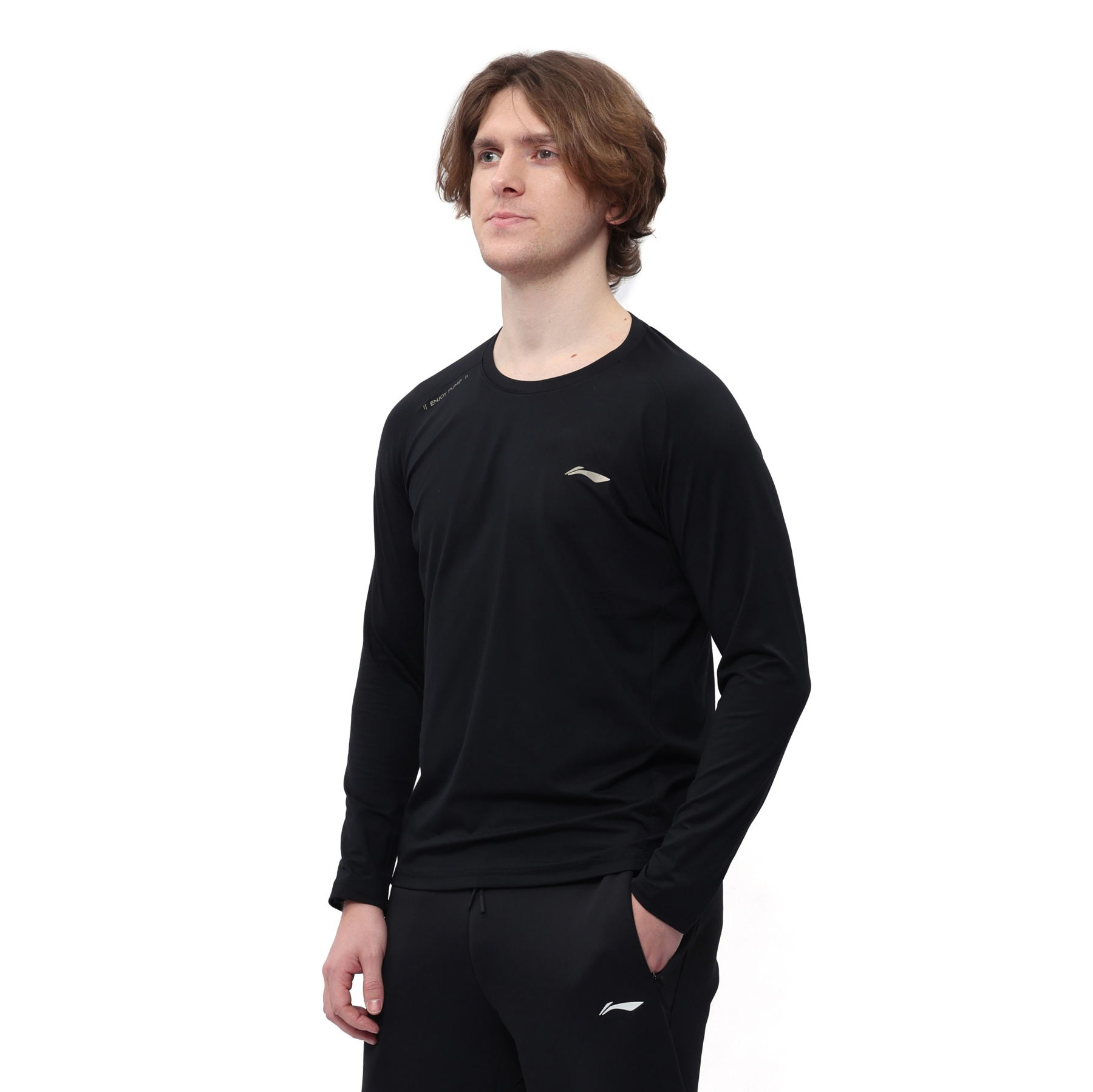 ATLW071-3 Лонгслив Workout черный